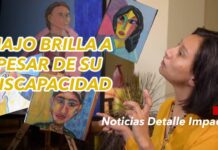 Majo brilla en la pintura a pesar de su discapacidad