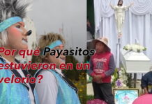 Dos payasitos celebraron un cumpleaños en pleno velorio